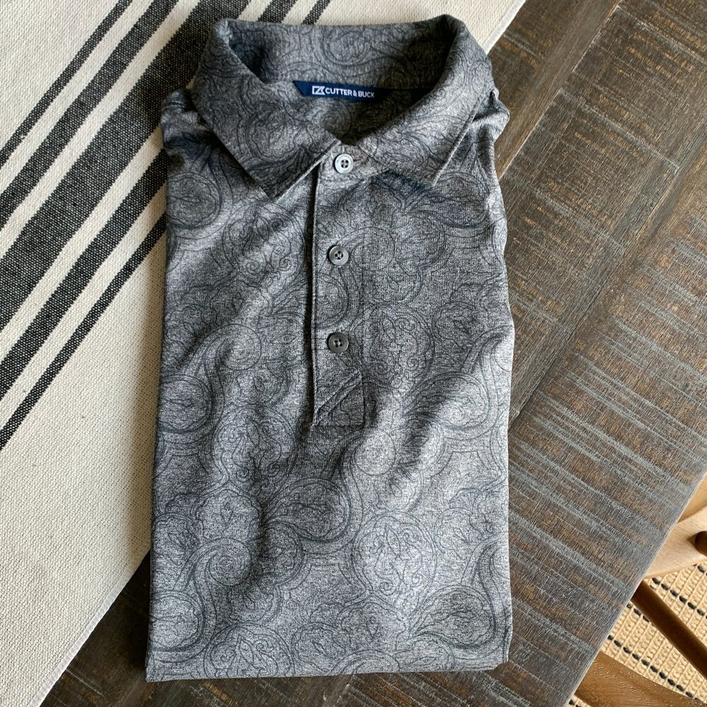 Cutter & Buck Grey Golf Polo Applebrook GC